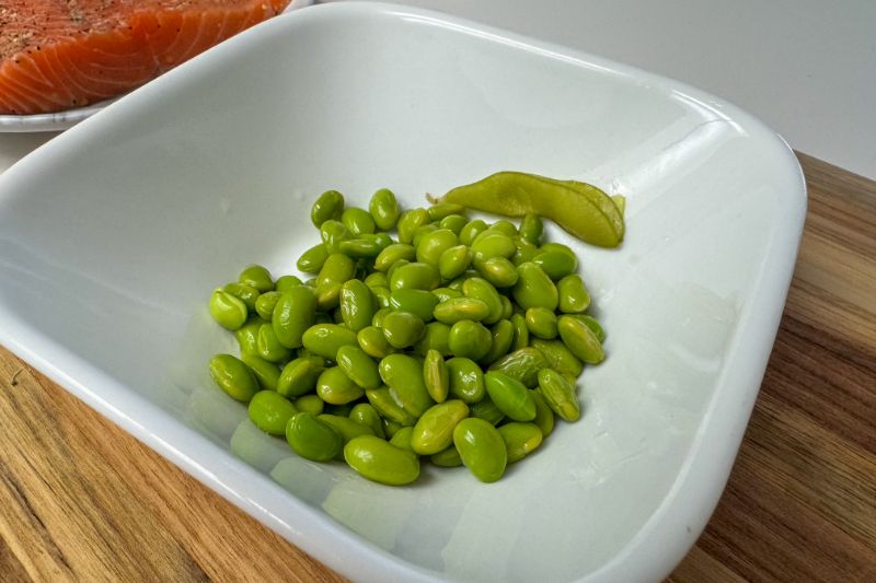peeled edamame.