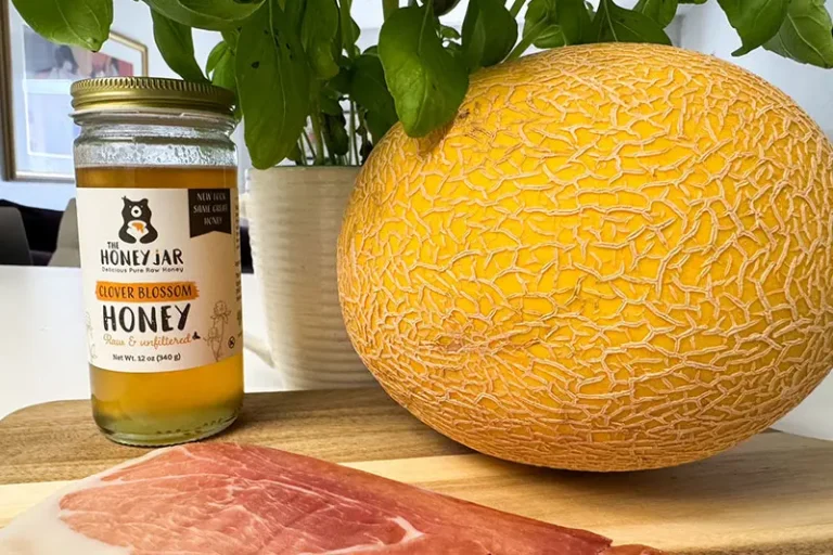 ingredients for prosciutto cups and melon.