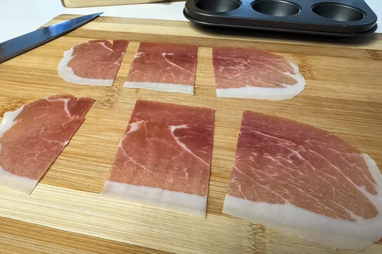 sliced prosciutto.