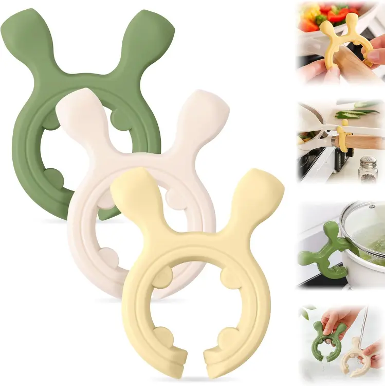 Multifunction Silicone Pot Handle Racks (3)