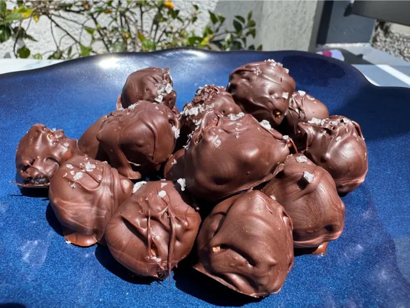 plate of peanut butter balls.
