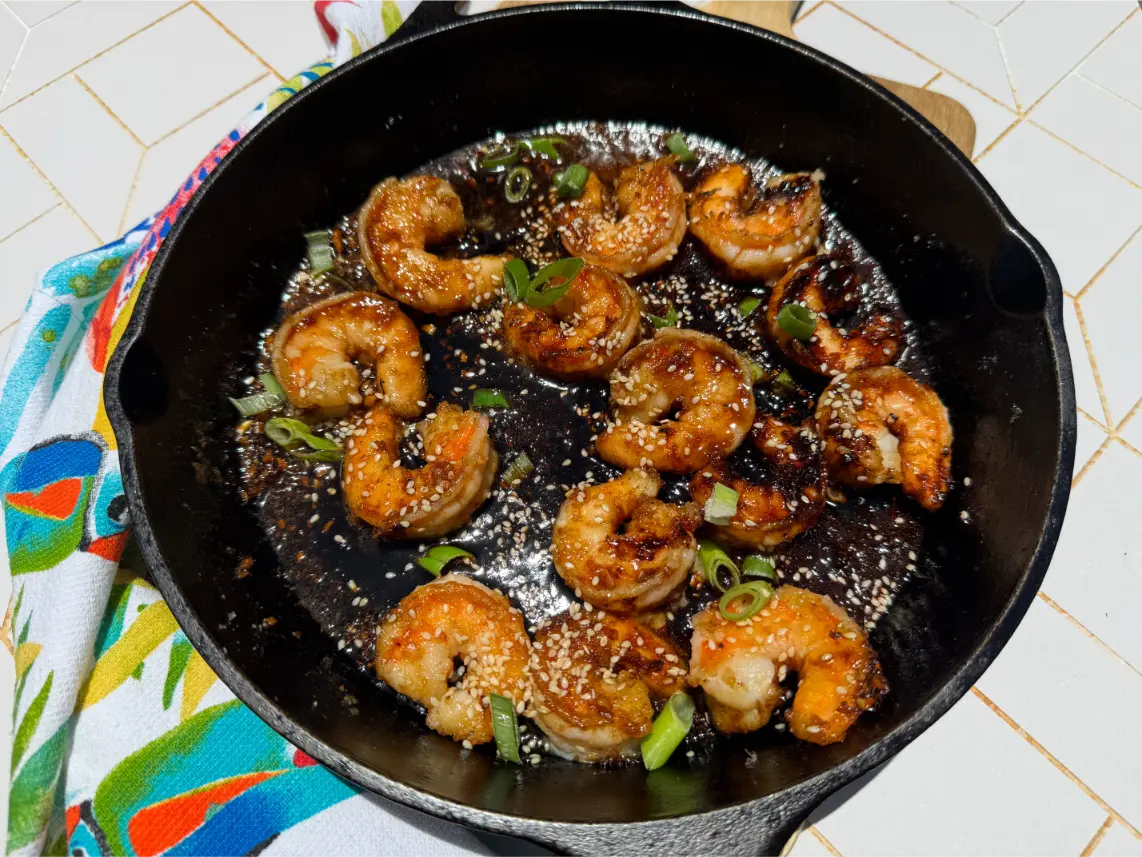 Honey Garlic Shrimp for Two.
