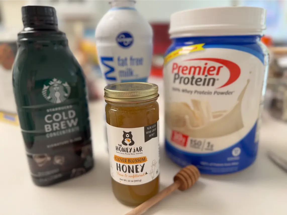 high protein honey vanilla frappuccino.