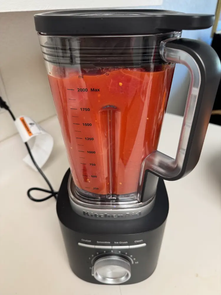 blender of tomatoes.