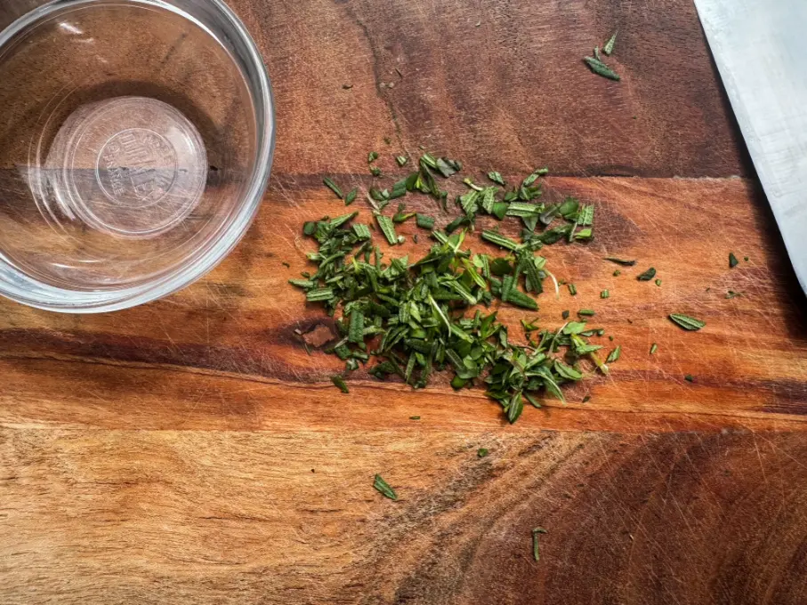chopped herbs.