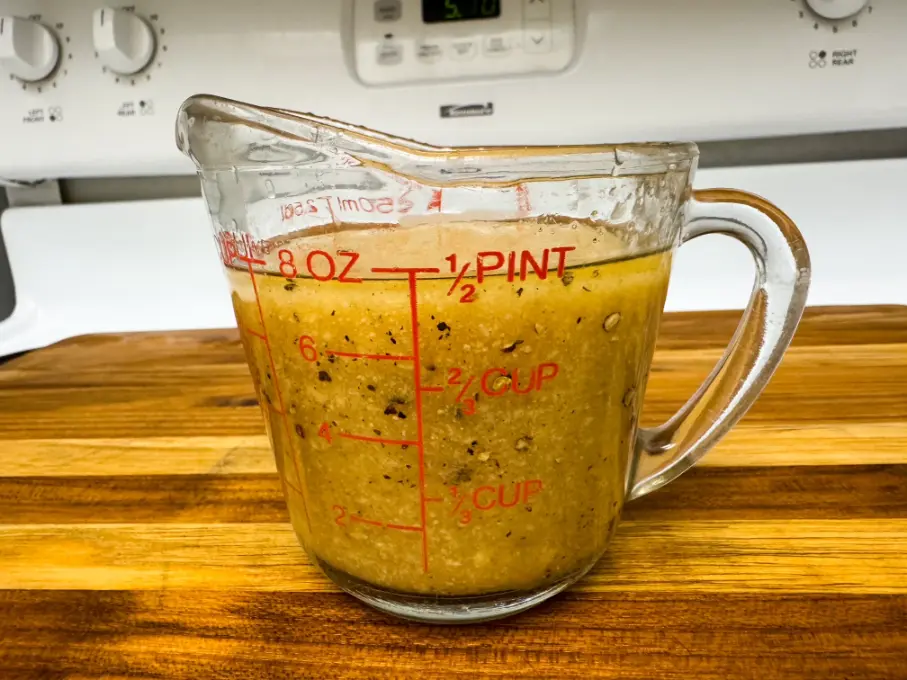 dressing for SWEET AND SPICY LENTIL AND GARBANZO BEAN SALAD.
