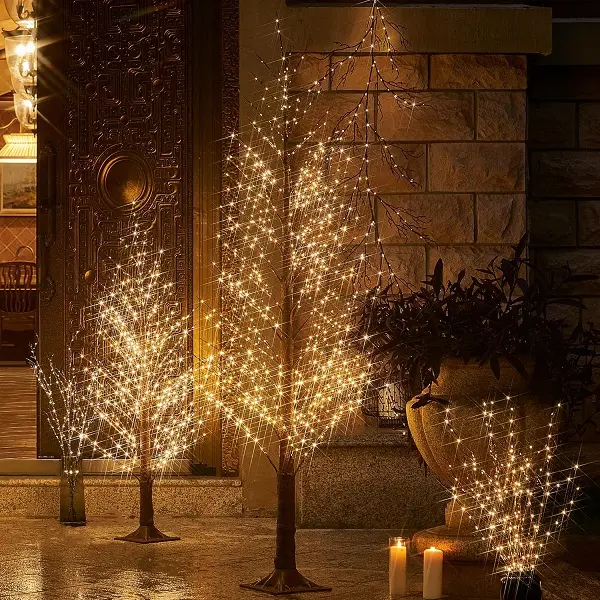 Lighted 6 ft Alpine Tree, Twig Tree, Indoor/Outdoor